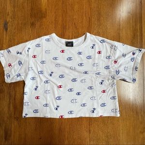 ⭐️ champion crown crop top all over print size MEDIUM